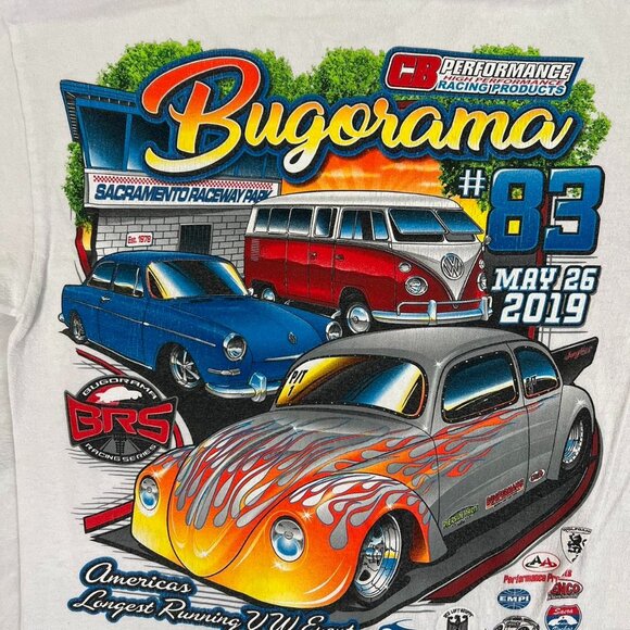 Bugorama Hot Rod Car Show T-Shirt Size Small - Picture 5 of 6
